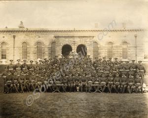Company of soldiers with Vickers machine guns and