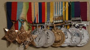 Group of nine medals; 1939-1945 Star, Atlantic Sta