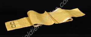 Yellow silk cummerbund. Worn by Second Lieutenant
