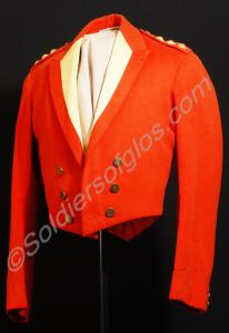 Scarlet mess dress jacket with yellow facings. Wor