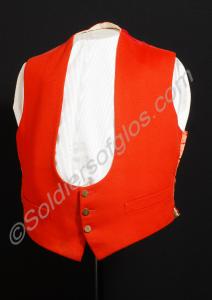 Scarlet mess dress waistcoat. Worn by Captain (Q.M
