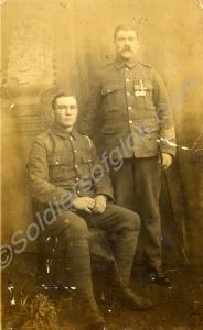 Two Tewkesbury soldiers c. 1914. Private Fred Gree