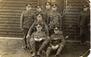 Group of seven soldiers (complete with pet monkey)