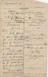 Letter from Adjutant of 3rd (Reserve) Battalion, T