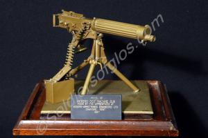 Model of Vickers .303 machine gun in case. Made in