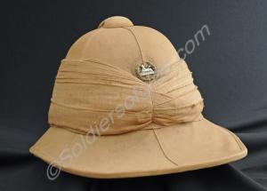 Wolseley pith helmet with back badge of the Glouce