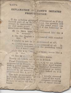 Explanation of Hugo's Imitated Pronunciation. Prop