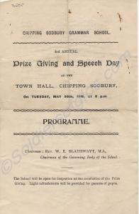 Chipping Sodbury Grammar School Speech Day Program