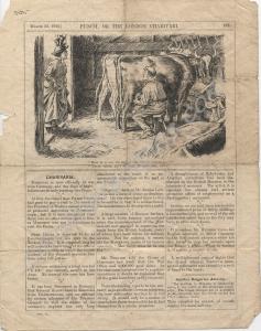 Cutting from Punch Magazine, 22nd March 1916.  Pro