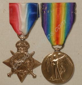 Group of two medals; 1914-1915 Star and Allied Vic