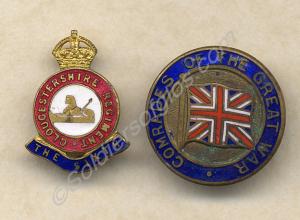 Two lapel badges; Comrades of the Great War (no. 3
