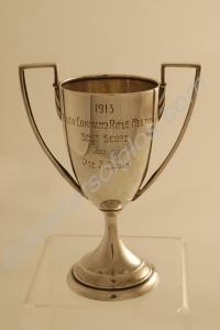 Silver cup with plinth. With inscription 'Sgt. F.