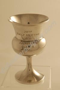 Silver cup with plinth. With inscription '28th Rif