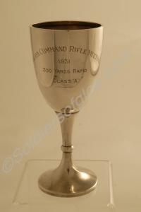 Silver cup with plinth. With inscription 'Malaya C