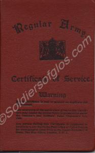 Certificate of Service or 'red book' A.F.B.108. Pr