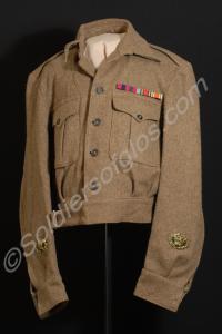 Battle dress jacket. belonged to 5191185 Warrent O