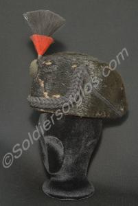 Rifleman's full dress sealskin cap or busby. 5th (