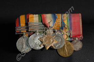 Group of six medals; Queen's South Africa Medal cl