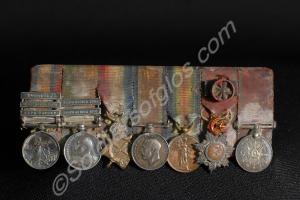 Group of seven miniature medals; Queen's South Afr