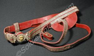 Militia Officer's silver and crimson waist belt. 3