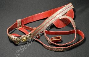 Militia Officer's silver and crimson waist belt. 3