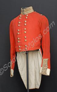 Officer's full dress coatee with epaulettes, worn