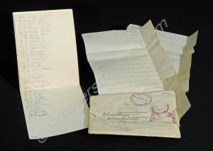Letter and Christmas card to Lady Diana Guise from