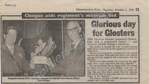 Cutting from the Gloucestershire Echo of Brig. S.D