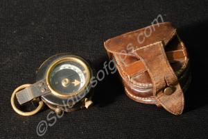 Prismatic compass and leather case owned by Brigad