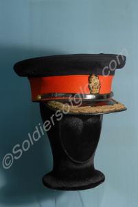 General Officer's blue forage cap with a red band