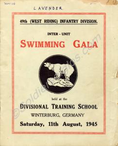 Programme from 49th (West Riding) Division Swimmi