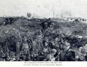 Small framed print (3660.1) of the 1st Battalion G