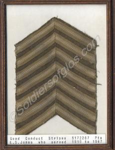 Good Service stripes. Awarded to 9474/5172267 Priv