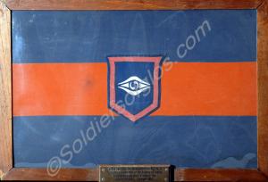 Framed flag of the Guards Armoured Division. With