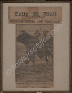 Framed newspaper cutting from The Daily Mail, 18th