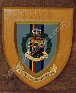 Wooden Regimental plaque of the badge of 1st Batta