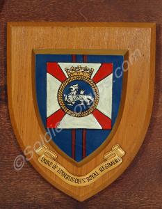 Wooden Regimental plaque of the badge of the Duke