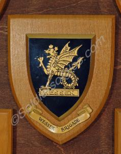 Wooden Regimental plaque of the badge of the Wesse
