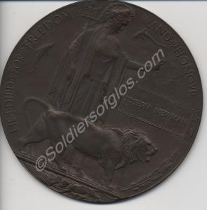 Bronze memorial plaque. Awarded to 1330 Sergeant J