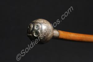 Bamboo regimental swagger stick engraved 'Scott Tu