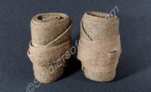 British Army short khaki serge puttees. c. 1920- 1