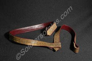 Officer's gold-laced crimson sword belt. Glouceste