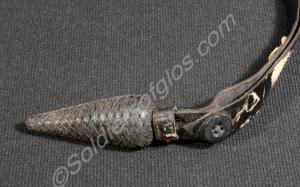 Black leather sword knot.