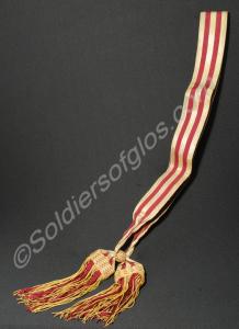 Officer's gold and crimson sash. Gloucestershire R