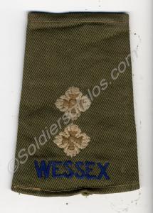 Lieutenant's  khaki slide epaulette. Wessex Brigad