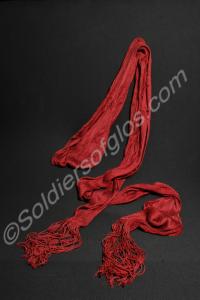 British officer's crimson silk net sash with tassl