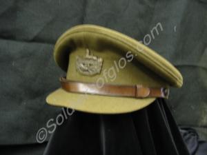 Khaki service dress cap with Gloucestershire Regim