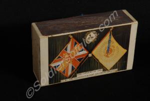 Large match box decorated with the Colours of 1st