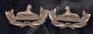Pair of officer's bronze collar dogs for service d