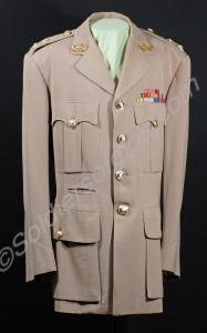 Khaki drill jacket for tropical wear with colour b